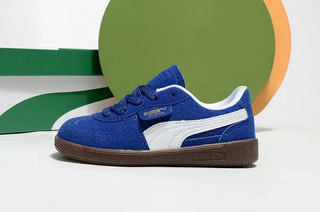 Puma Palermo Pink and Green 麂皮生活运动鞋 15