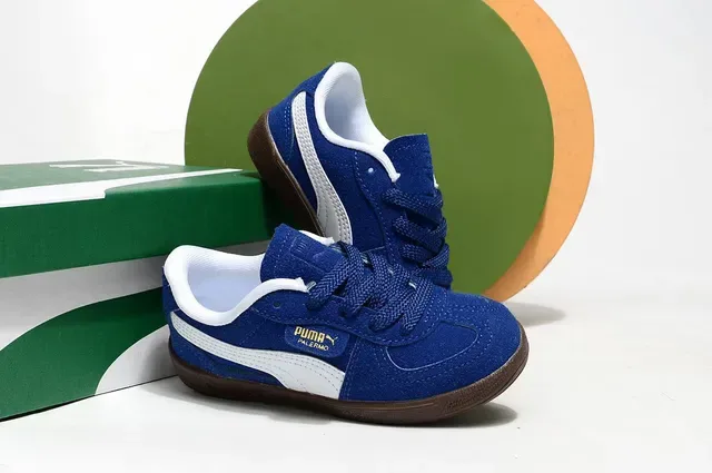 Puma Palermo Pink and Green 麂皮生活运动鞋 16