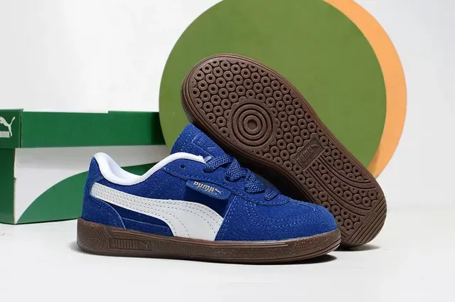 Puma Palermo Pink and Green 麂皮生活运动鞋 17