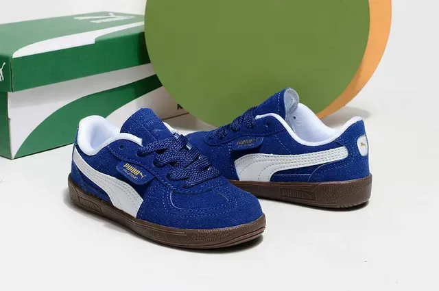 Puma Palermo Pink and Green 麂皮生活运动鞋 19