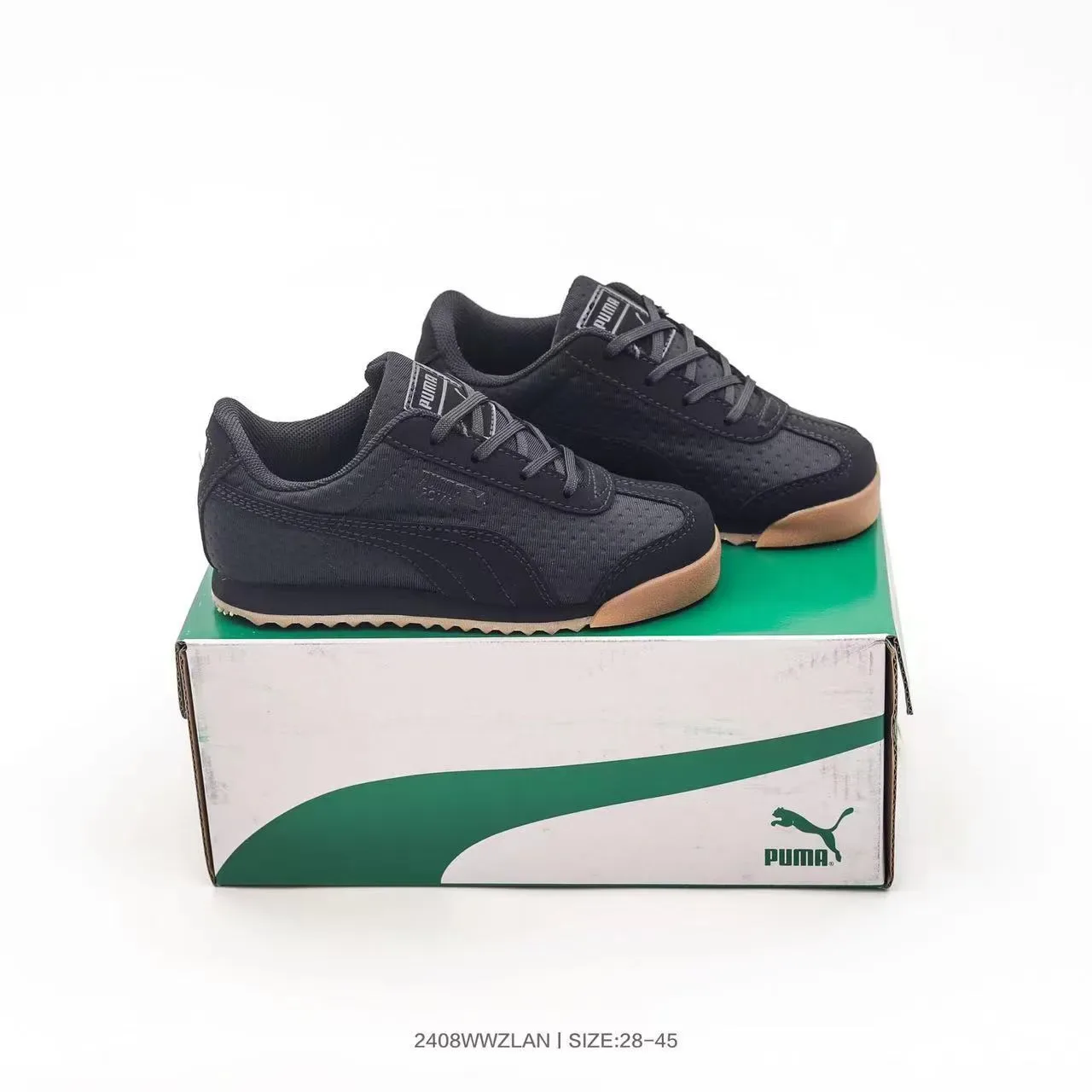 Puma Roma White Cream Teal Yellow Lifestyle Sneakers 12