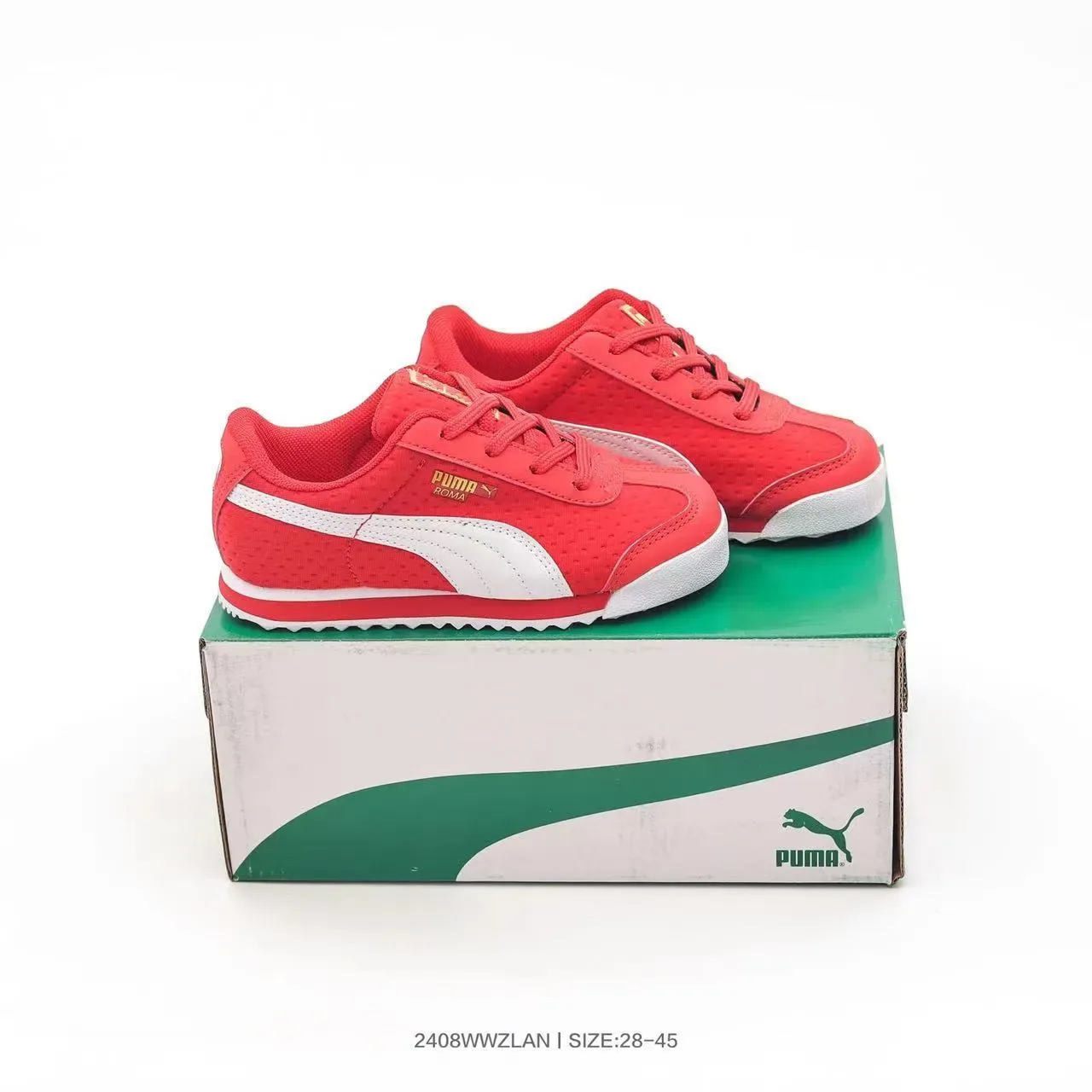 Puma Roma White Cream Teal Yellow Lifestyle Sneakers 13