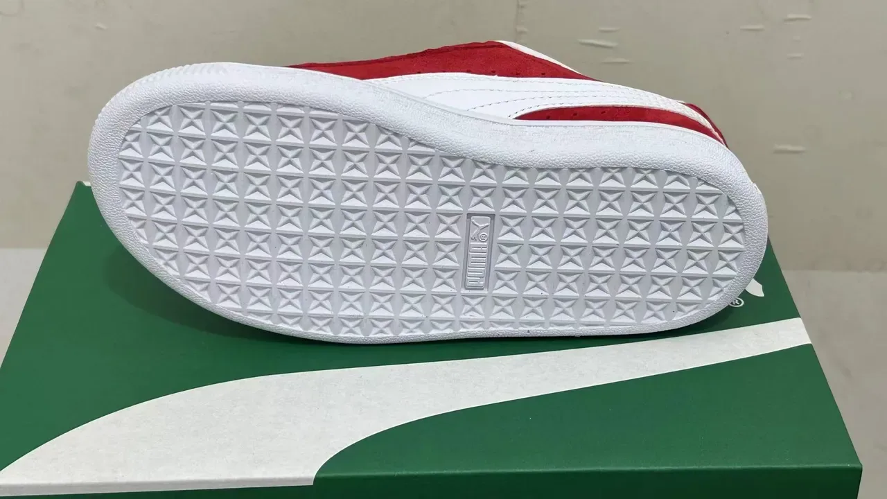 Puma Suede Red White Lifestyle Sneakers 3