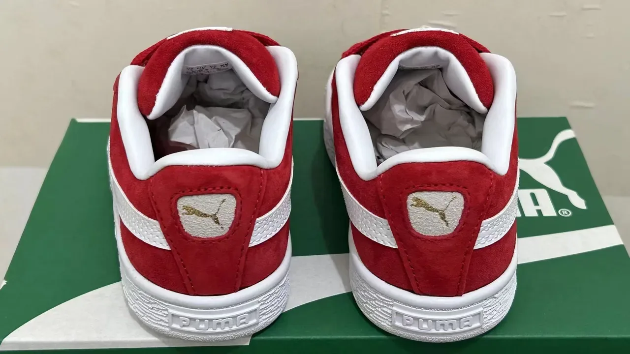 Puma Suede Red White Lifestyle Sneakers 4