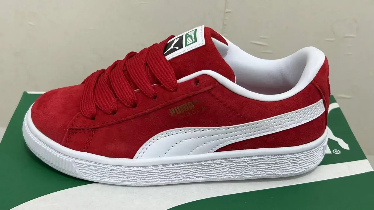 Puma Suede Red White Lifestyle Sneakers 5