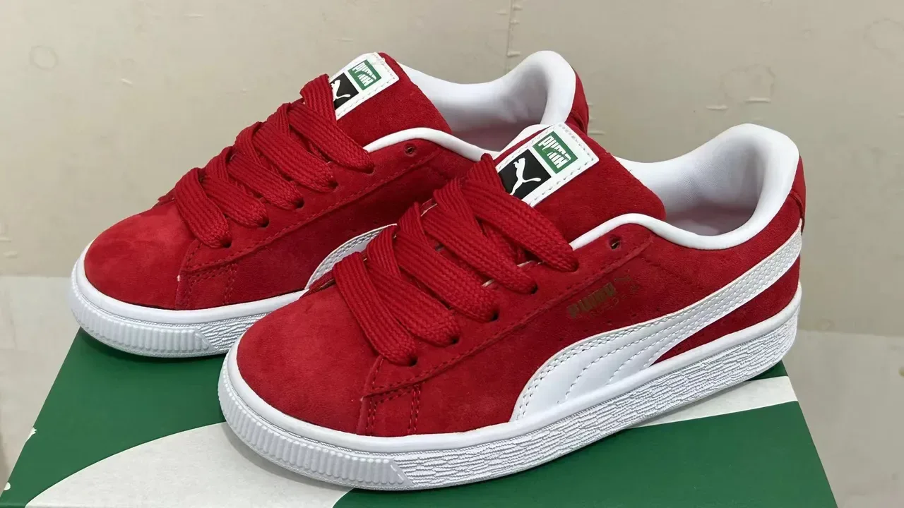 Puma Suede Red White Lifestyle Sneakers 6
