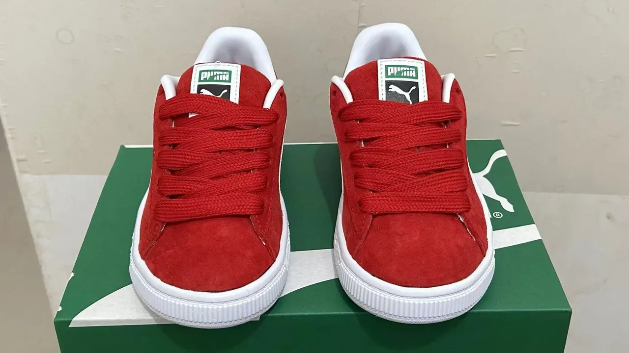 Puma Suede Red White Lifestyle Sneakers 8