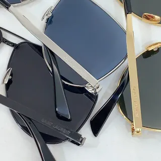Saint Laurent आयताकार फ्लैट-टॉप सनग्लास