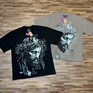 Saint Laurent Saint Graphic Print Black T-Shirt