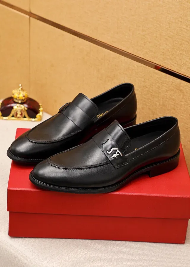 Salvatore Ferragamo Gancini Loafer Black Leather Loafers 2