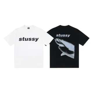 Stussy Stock Logo White Black Graphic T-Shirt