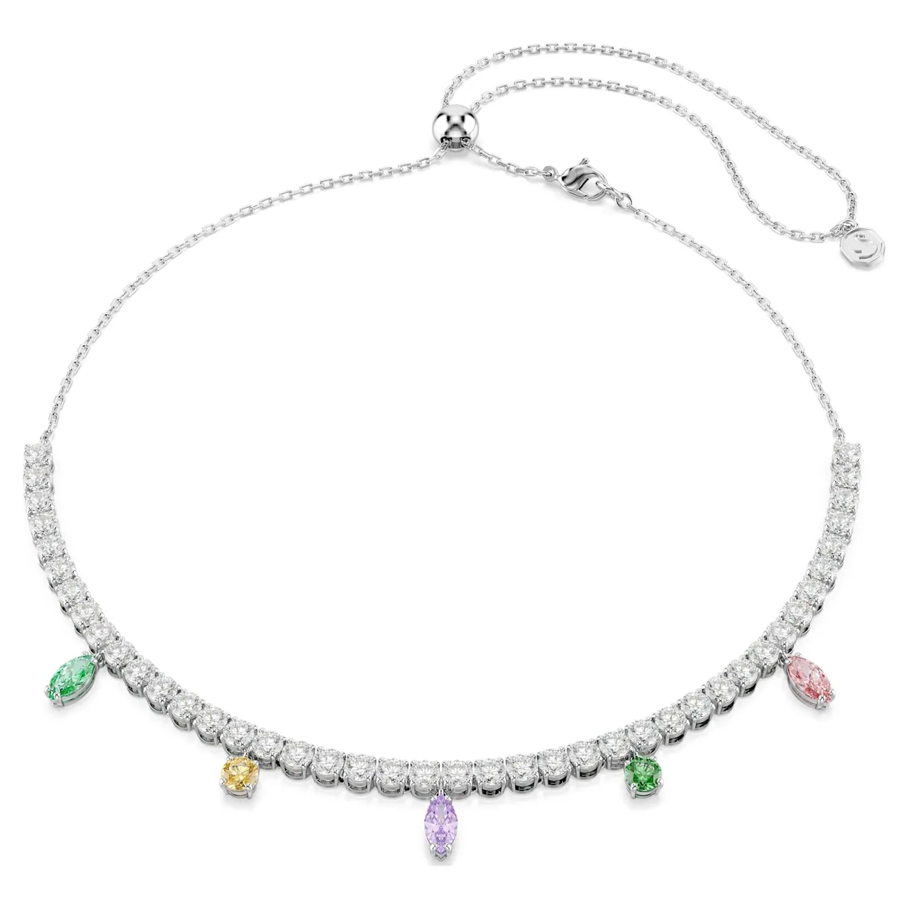 Swarovski Dragonfly Multi-Gemstone Silver-Tone قلادة 2