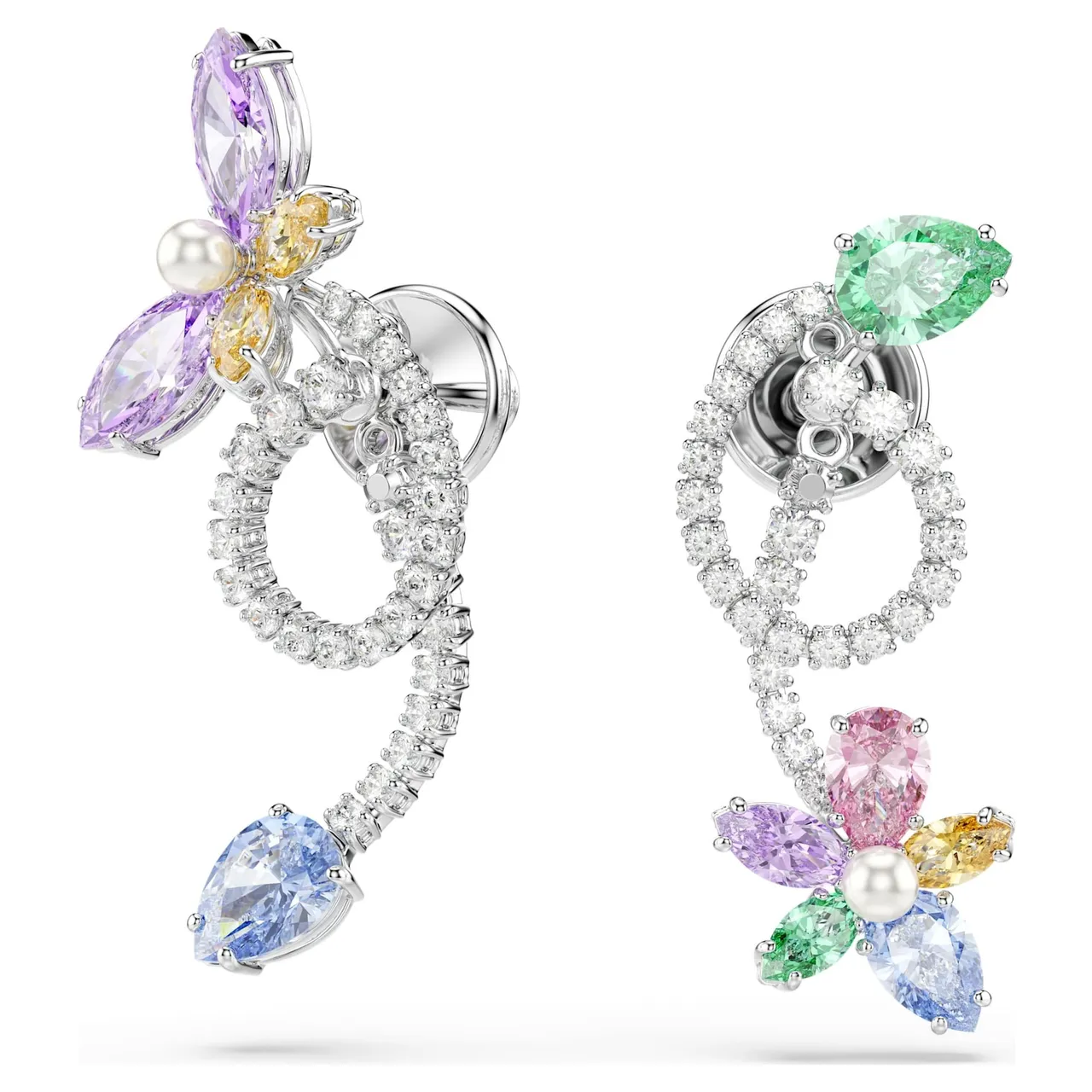 Swarovski Dragonfly Multi-Gemstone Silver-Tone قلادة 5