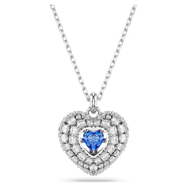 Swarovski Love Heart قلادة وردي कristal लون ذهبي 4