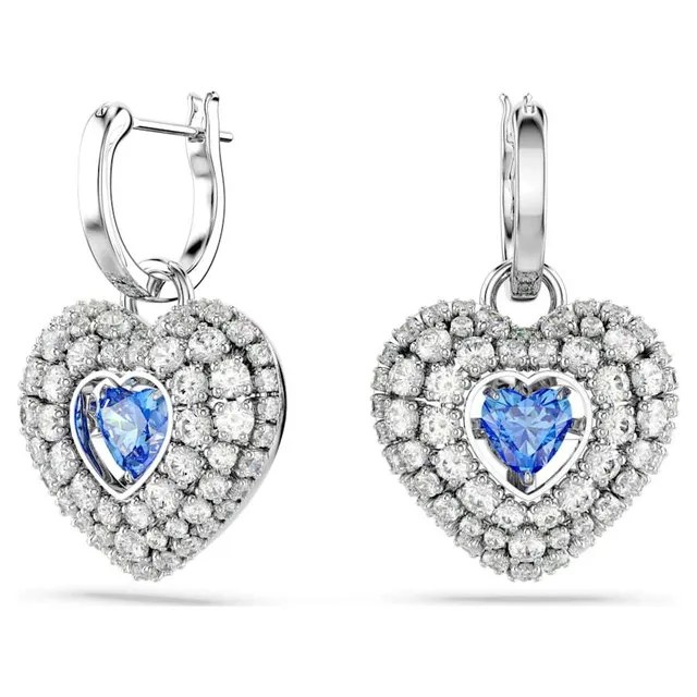 Swarovski Love Heart قلادة وردي कristal लون ذهبي 6