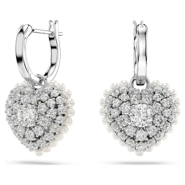 Swarovski Love Heart قلادة وردي कristal लون ذهبي 10