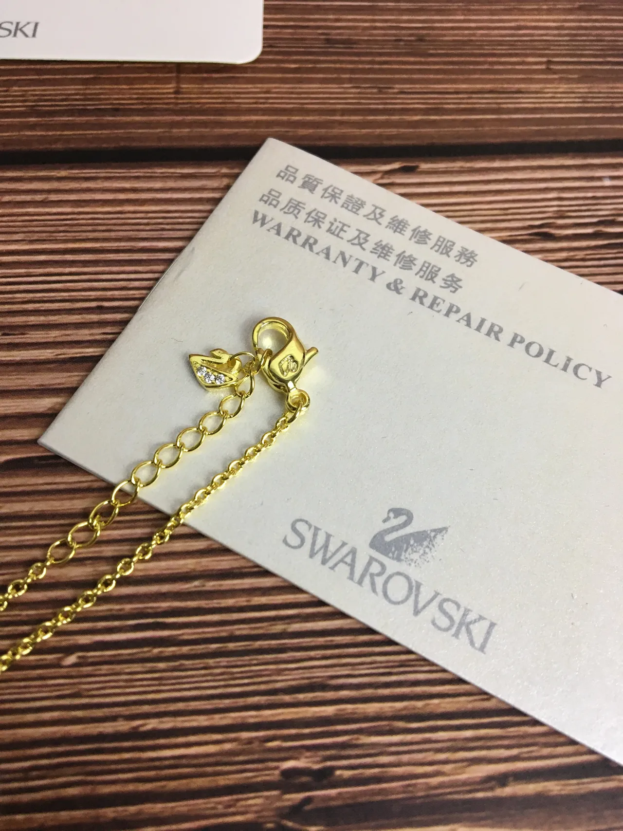 Swarovski Teddy Bear Collar de Cristal Rosa Dorado 4