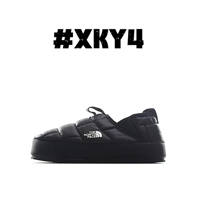 The North Face Nuptse Slipper أحذية كاجوال زرقاء سوداء الجزء العلوي المبطن المعزول بناء slip-on 6