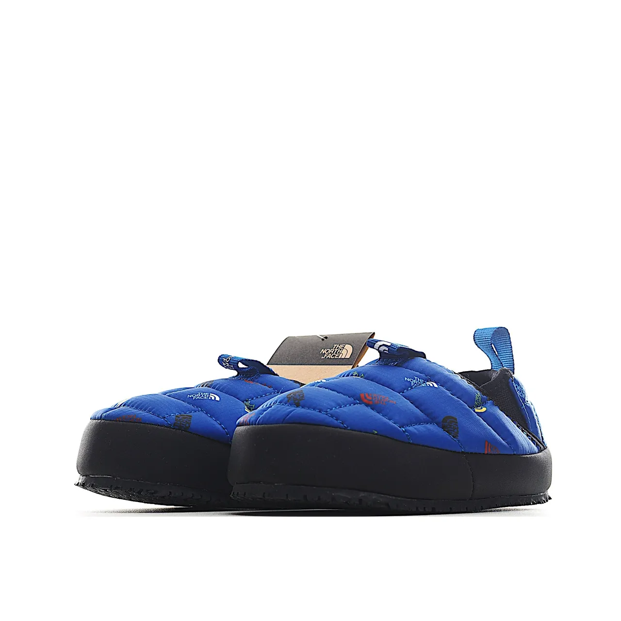 The North Face Nuptse Slipper أحذية كاجوال زرقاء سوداء الجزء العلوي المبطن المعزول بناء slip-on 18