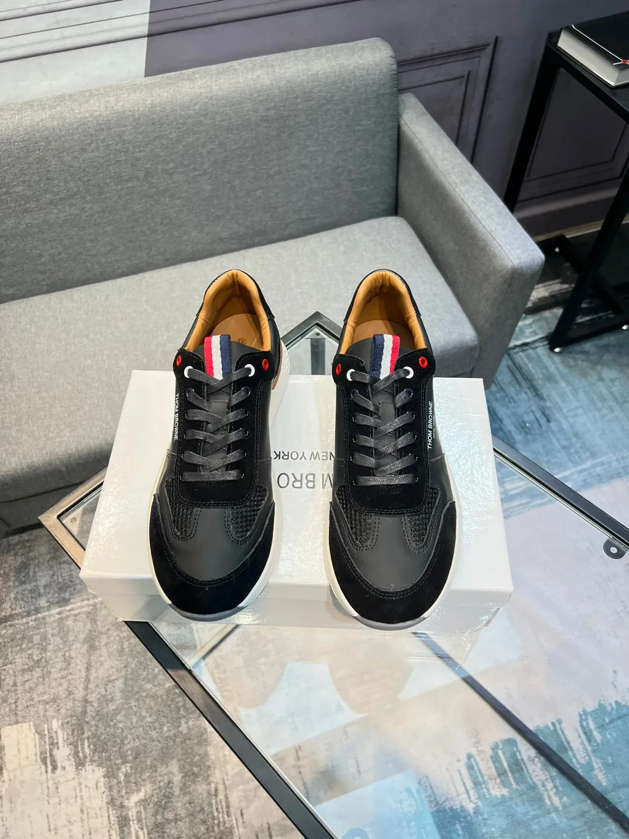Thom Browne Black and White Lifestyle Sneaker 2