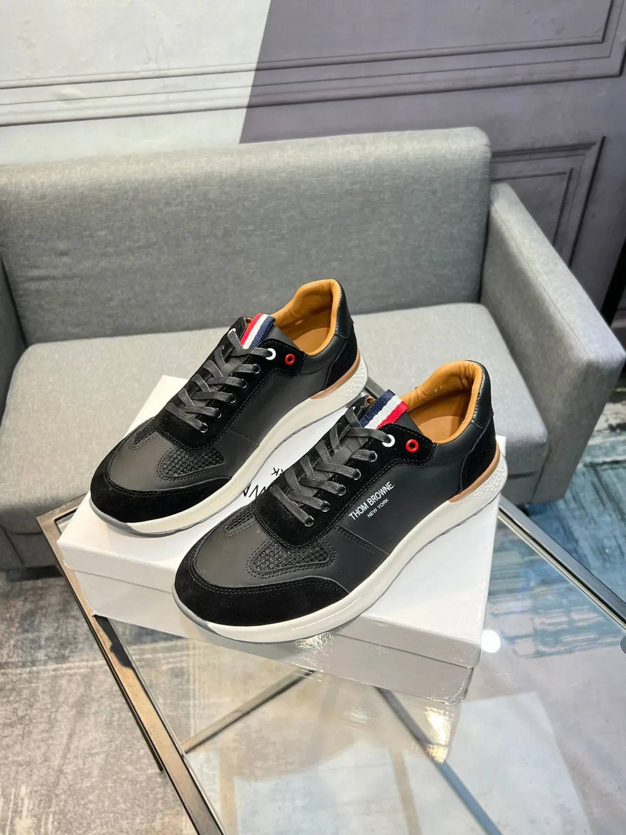Thom Browne Black and White Lifestyle Sneaker 3