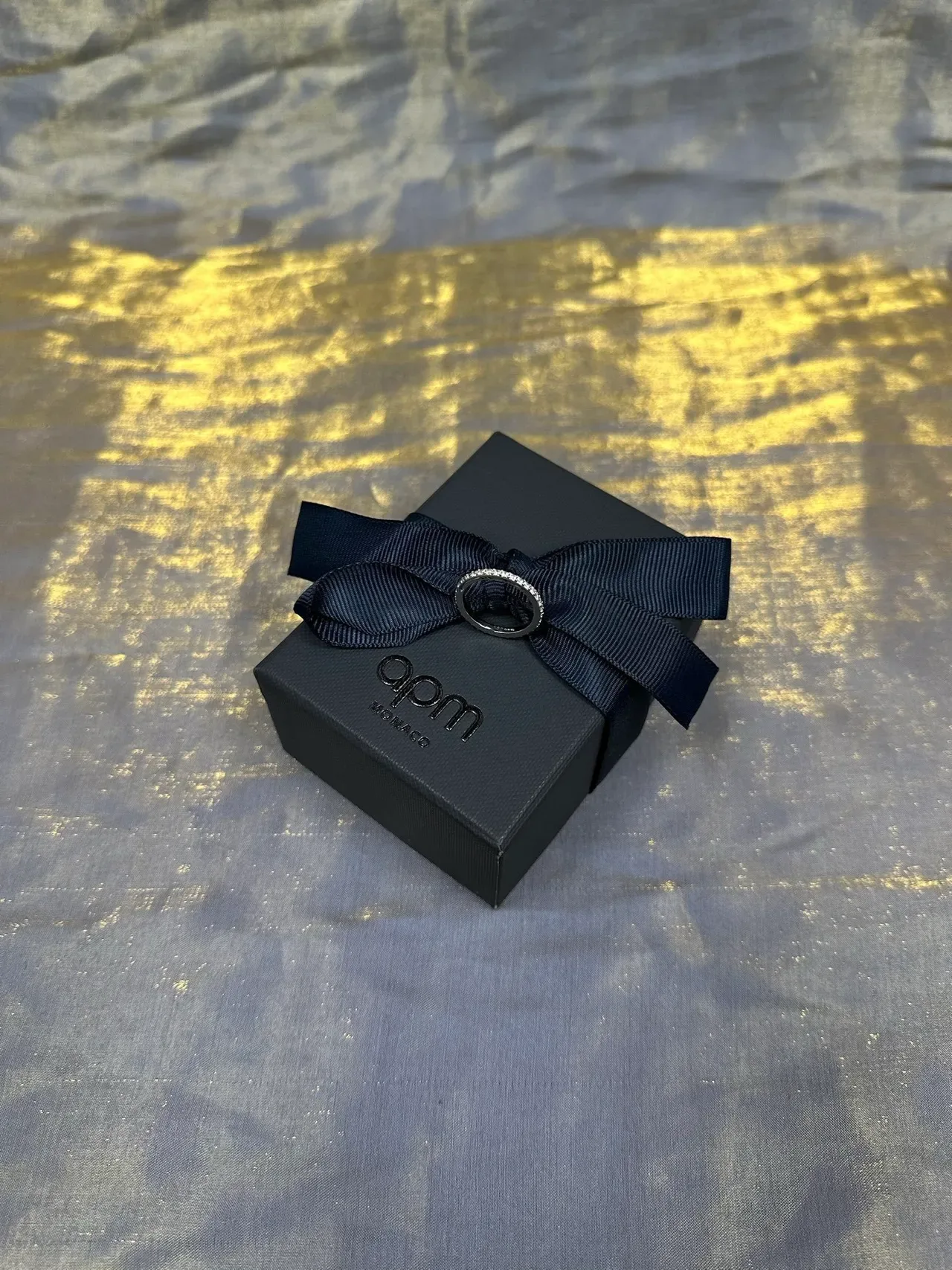 Tiffany & Co. Blue Silver Eternity Band Pavé-Set Diamonds Ring 6