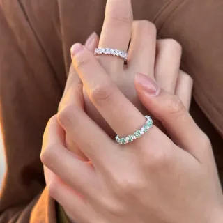 टिफनी एंड कंपनी Eternity हरे और सफेद पत्थरों की परिवर्तनशील रिंग