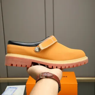 Timberland Orange Black Slip-On Clog Medallion Strap Casual Shoes
