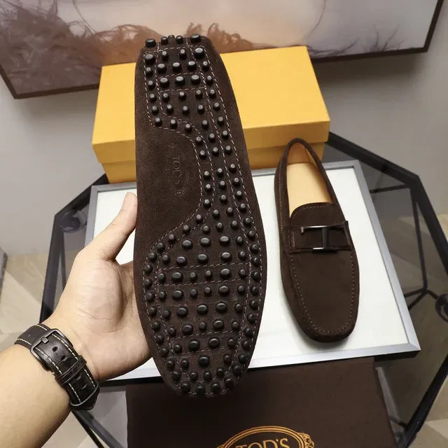 टॉड्स गोम्मिनो भूरा सूड H-Buckle लोफर 3