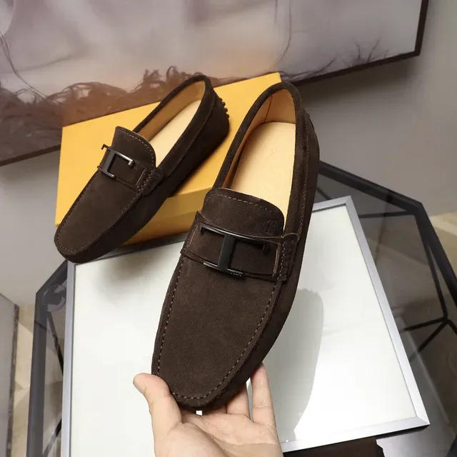 टॉड्स गोम्मिनो भूरा सूड H-Buckle लोफर 6
