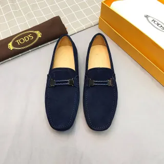 Tod's Horsebit Loafer Navy Suede Men's Loafers