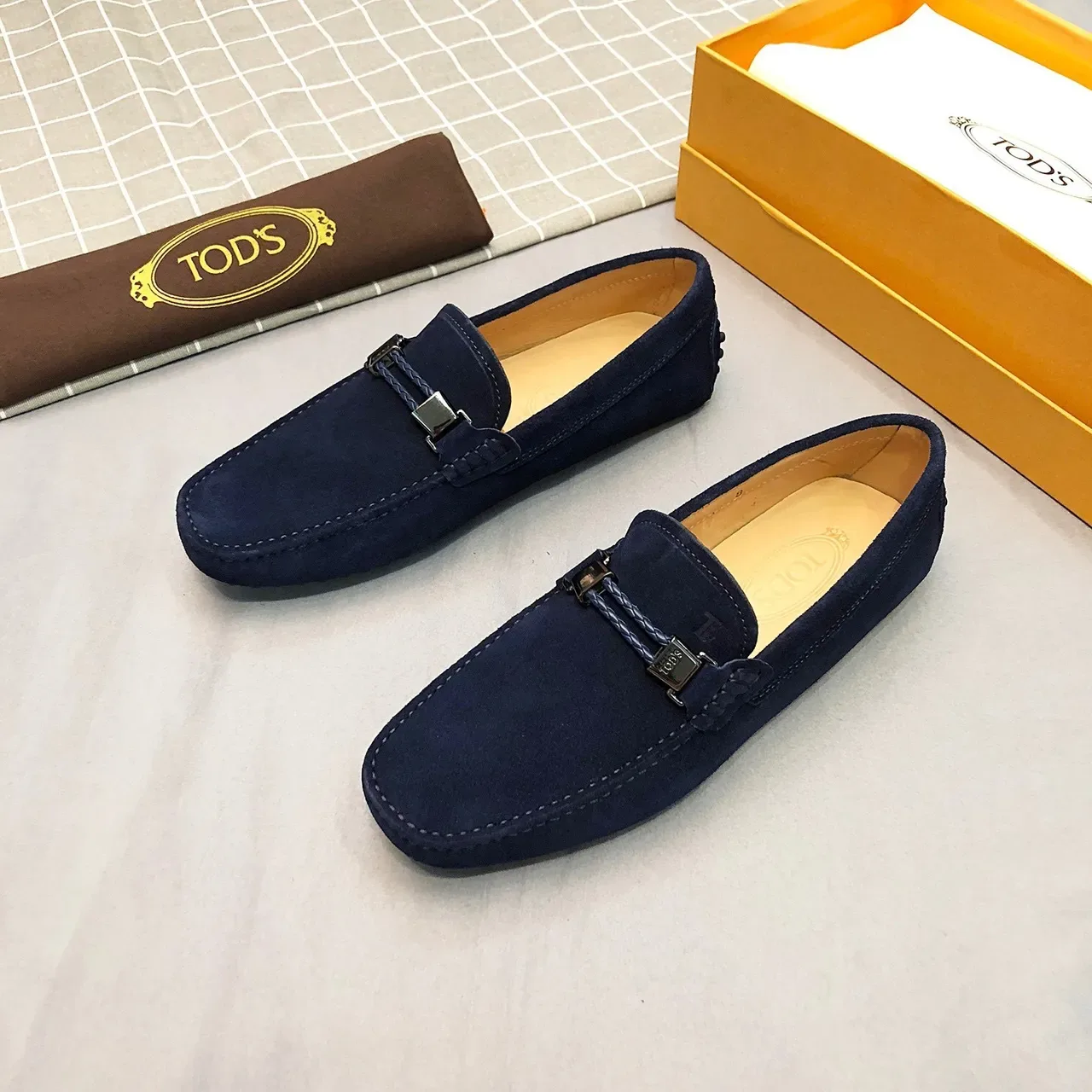 Tod's Horsebit Loafer Navy Suede Men's Loafers 2