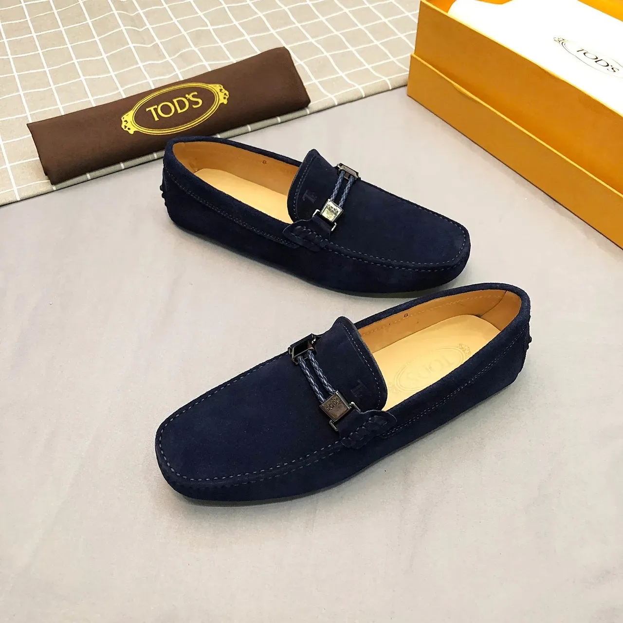 Tod's Horsebit Loafer Navy Suede Men's Loafers 3
