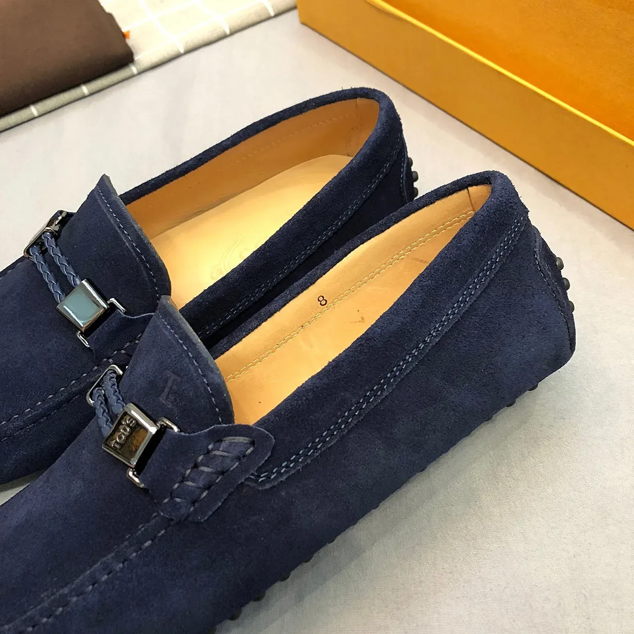 Tod's Horsebit Loafer Navy Suede Men's Loafers 6