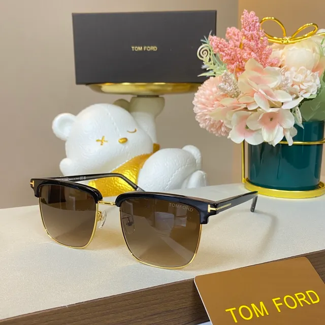 Tom Ford FT0841 Mason Gafas de Sol Negro y Oro Semi-Rimless 9