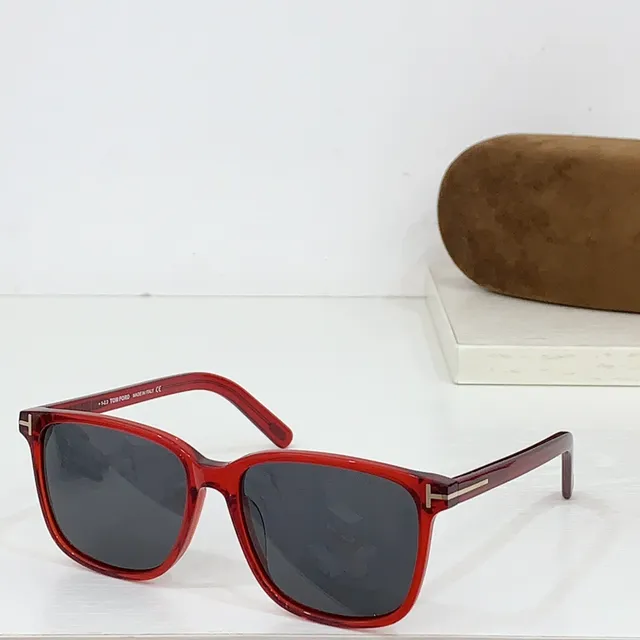 Tom Ford Rectangular Translucent Olive Green Lens Sunglasses 4
