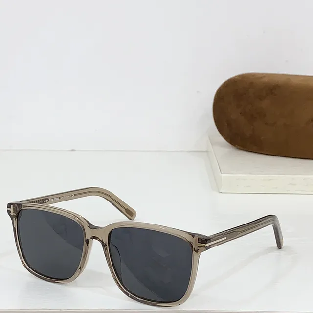Tom Ford Rectangular Translucent Olive Green Lens Sunglasses 8