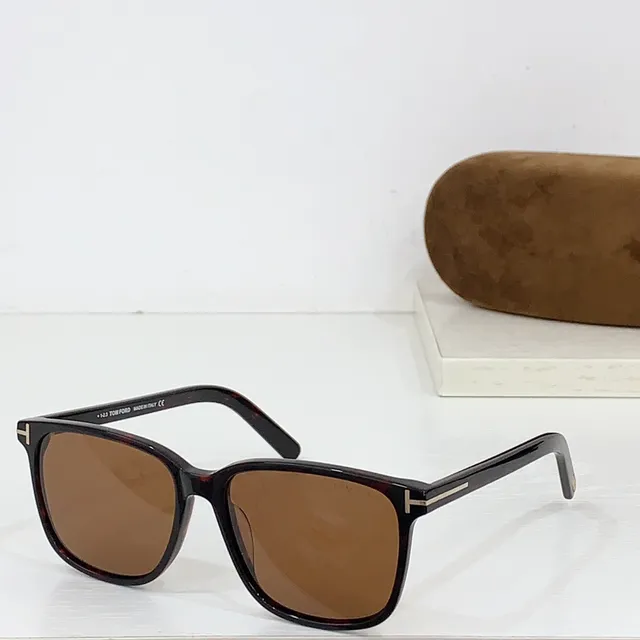 Tom Ford Rectangular Translucent Olive Green Lens Sunglasses 9