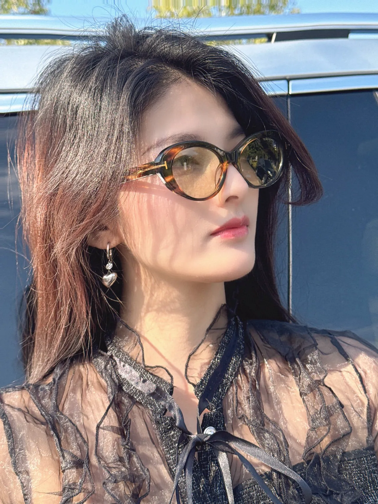 Tom Ford TF-1171 Óculos de sol ovalados pretos 2