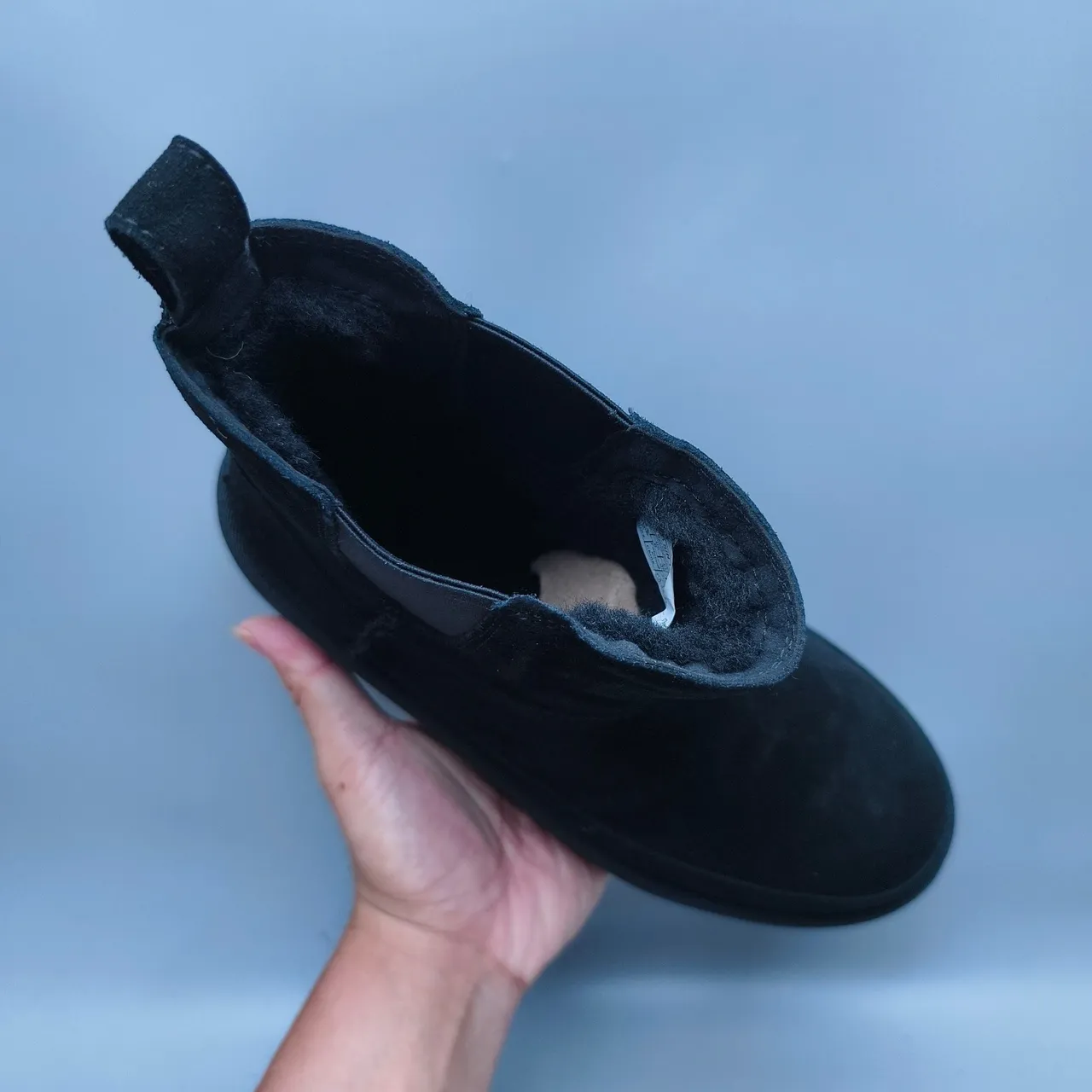UGG Black Suede Upper Elastic Side Gussets Chelsea Boots 3