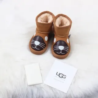 UGG经典迷你猫脸棕色雪靴