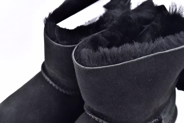 UGG Mini Bailey Bow II Black Snow Boots 11