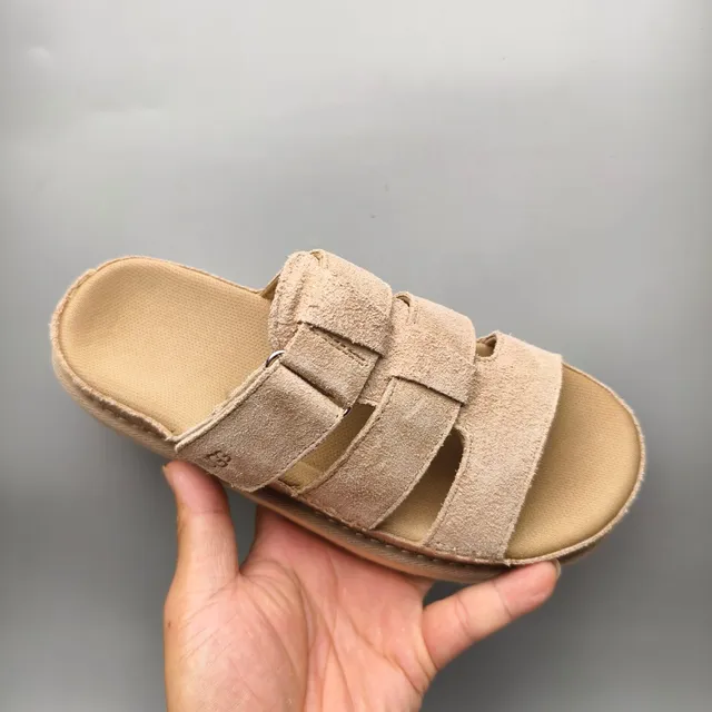 UGG Tasman 米色麂皮双带平台休闲凉鞋 3