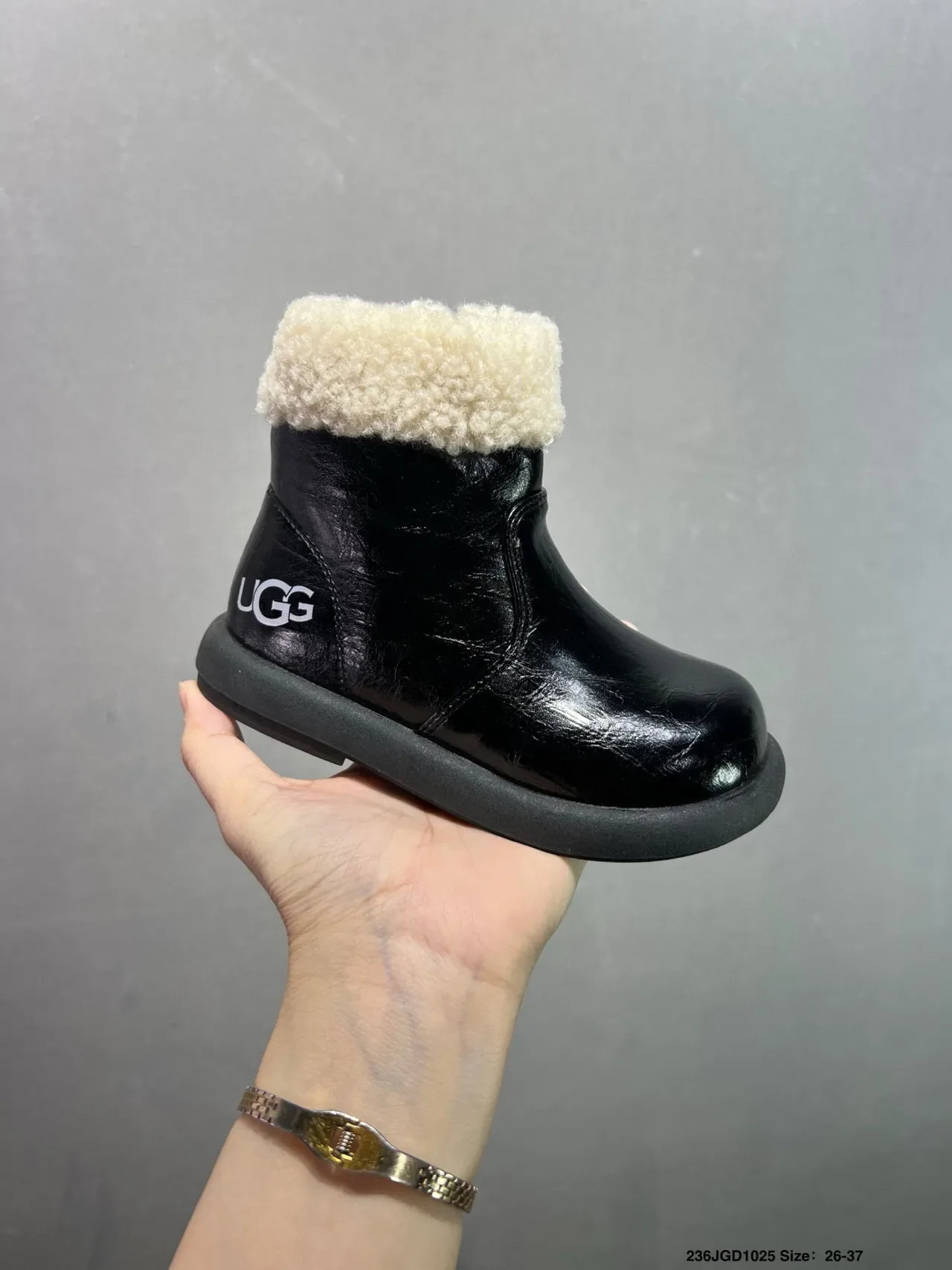 UGG Tasman Black Shearling-Lined Side-Zip Ankle Boots 12