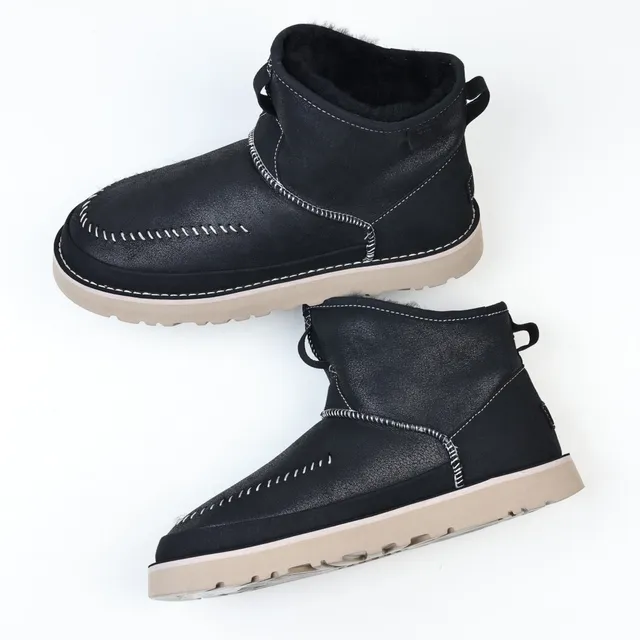 UGG Tasman Black Shearling-Lined Snow Boots 4
