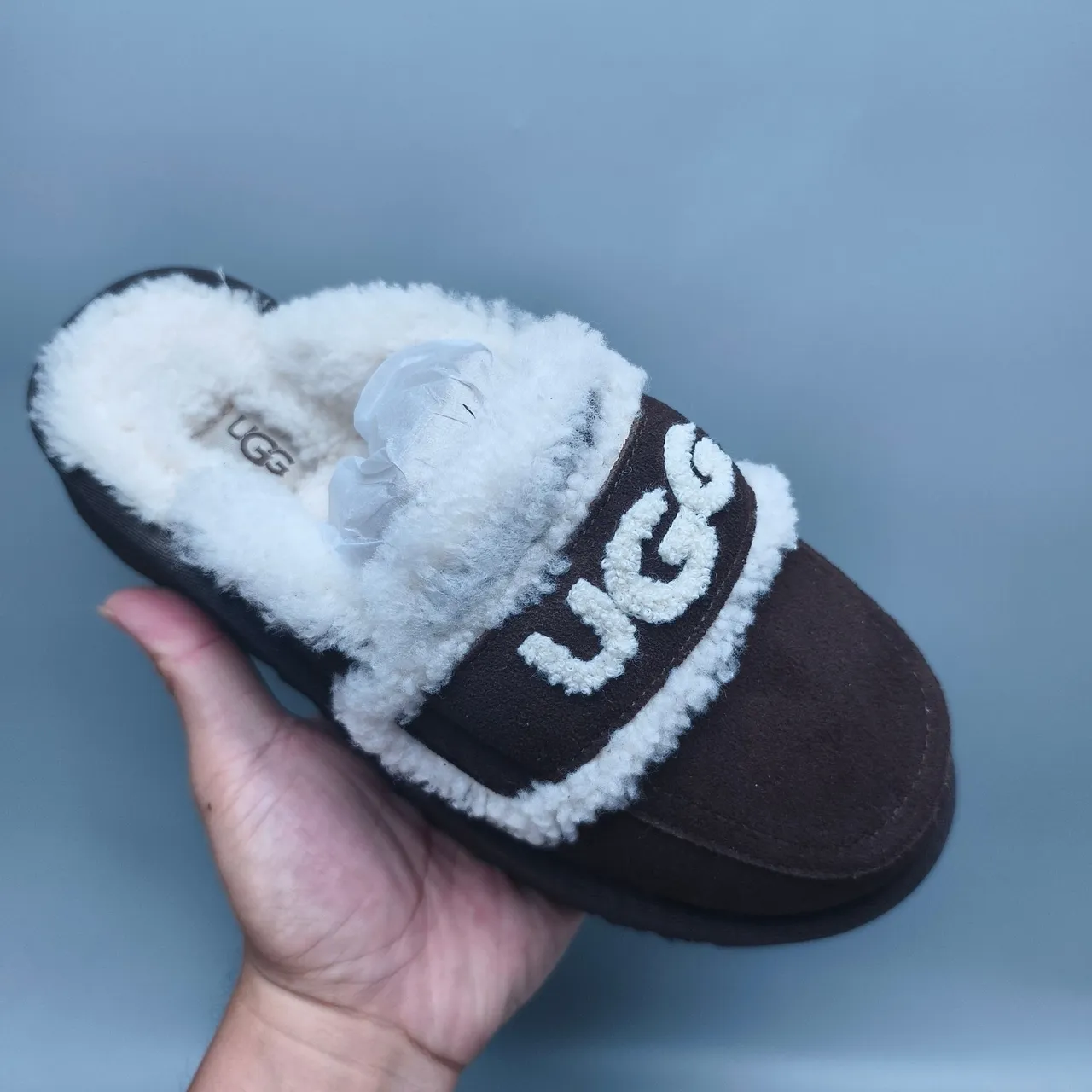 UGG Tasman Brown White Platform Sole Shearling-Lined Casual Shoes 3