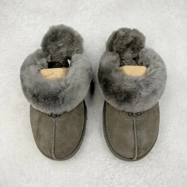 UGG Tasman Gray Shearling-Lined Suede Slipper 2