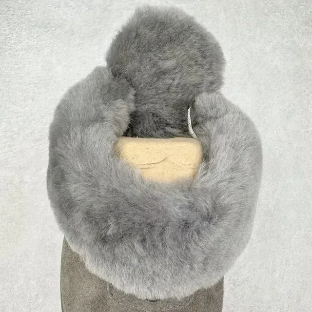 UGG Tasman Gray Shearling-Lined Suede Slipper 5