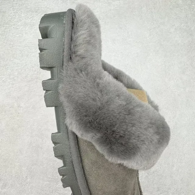 UGG Tasman Gray Shearling-Lined Suede Slipper 6