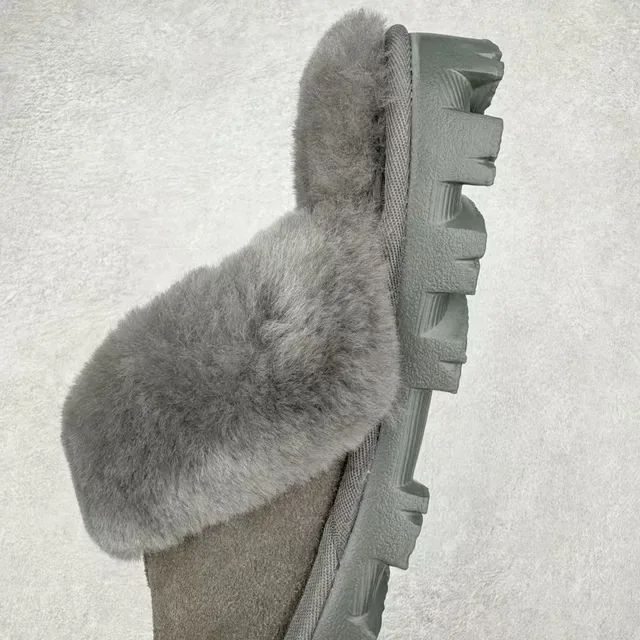 UGG Tasman Gray Shearling-Lined Suede Slipper 7